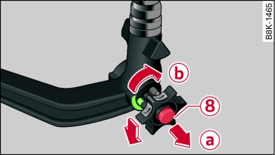 Removable towing bracket: Removing the ball joint